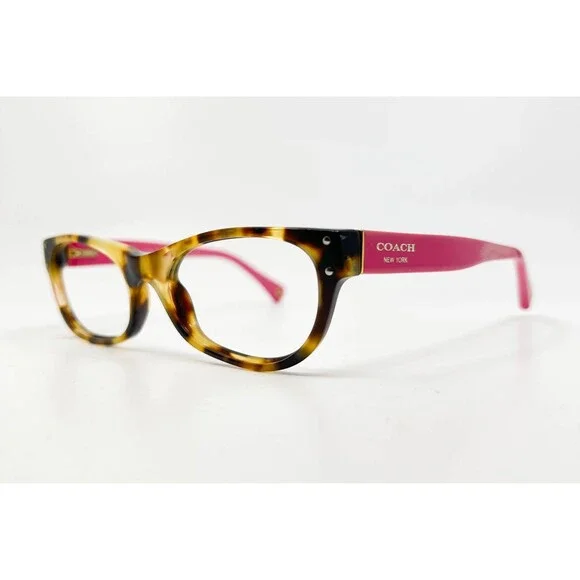 COACH HC 6034 Topaz Tortoise Fuchsia Eyeglasses Women's Glasses 50-17-135 - Picture 2 of 7